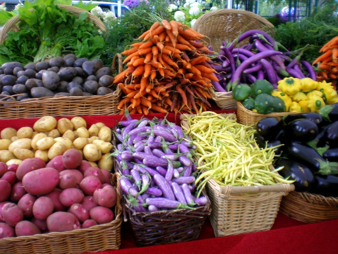 Farmers market produce.